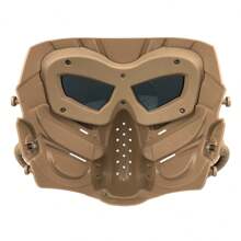 1 Peça Máscara Protetora Facial Completa para Uso Externo, Escudo Tático Alienígena de Equipamento Militar com 2 Bandas Elásticas, Pode Ser Usada Sozinha ou Com Capacete, Acompanha Kit de Ferramentas para Montagem Fácil