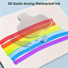 Conjunto de canetas marcadoras de ponta dupla com 204 cores, ponta chanfrada e marcadores de esboço de linha fina para livros de colorir para adultos, materiais de pintura, desenho, mistura e esboço, artigos de papelaria para estudantes, materiais de aprendizagem e escritório, 12/24/30/36/40/48/60/80/100/120/168/204 cores disponíveis para a volta às aulas