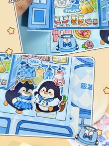 5pcs/10pcs Forest Theme Landscape & Mechanism Stickers, New Cute Scene Stickers, High-Quality For Girls, Stress Relief DIY Stickers
