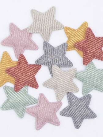 10st/50st/100st Stjärnformade glitterlappar Diverse färger Vadderade för att sy på hattar Handskar Kläder och tillbehör Dekoration