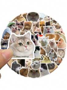 50 Stücke/Pack Cartoon lustige Katzen Aufkleber für Planer, Scrapbooking, Laptop, Handyhülle, Gitarre, Skateboard, Schulbedarf