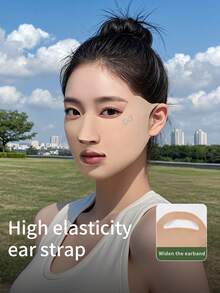 GOLOVEJOY 1pc Women's Summer UV Protection Golf Face Mask, Ice Silk, Breathable, 3D Fit, Anti-Fog, Sweat-Proof, Suitable For Riding, Hiking