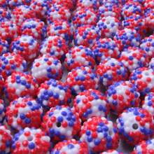 Fashion 18x20mm 10/20pcs Pack Mix Colorful Custom Confetti Color Resin Rhinestone Ball Beads For DIY Beadable Pen Keychain Chunky Bubblegum Necklace Bracelet Jewelry Making