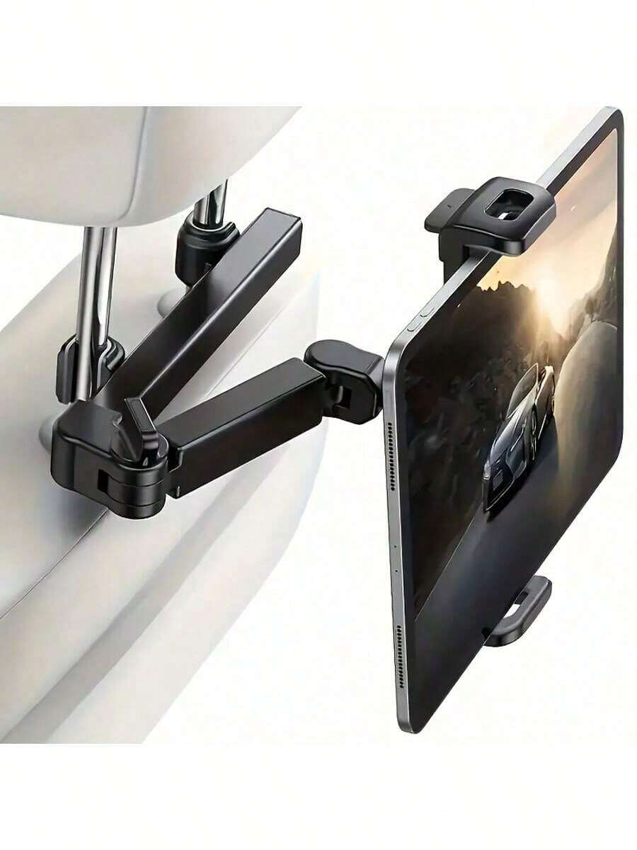 Soporte para tableta en el apoyacabezas del auto - Soporte ajustable para tableta en el asiento trasero, artículos esenciales para viajes por carretera de niños, adecuado para tabletas de 4.7 a 11 pulgadas
