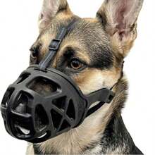 1 muselière pour chien, masque pour chien, anti-léchage, anti-morsure, respirant, eau potable, réglable