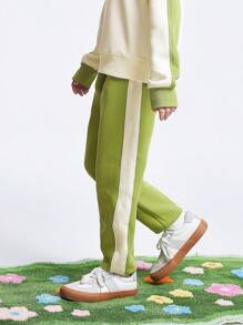 Annil Abbigliamento per bambine, pantaloni sportivi a maglia stile tween girl, pantaloni della tuta con caviglia, primavera