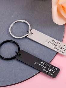 1 Stück Schlüsselanhänger aus Edelstahl für Frauen: "Sei nicht albern, Liebe Mama & Papa", Lustiges Geschenk, Geschenk zum 16. Geburtstag, Teenager-Geschenk, Geschenk zum Führerschein, Abschlussgeschenk, Weihnachtsgeschenk für Frauen, Rucksack für die Schule
