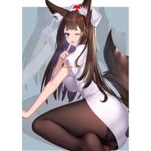 1pc Wall Arts Posters FramelessPop WHite CARD Anime Girl Poster CUTE Poster Bar Cafe Wall Art Painting Home Decor Frameless/Wood-Framed Painting