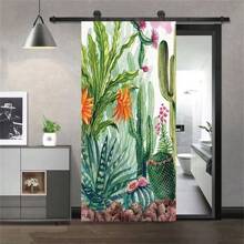 Custom Size Geometric Door Stickers Self Adhesive Waterproof Tropical Scenery Scenery Home Room Door Wrap Mural Cover Wallpaper Wall Decor Room Decor