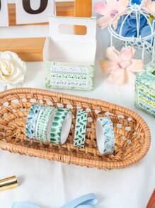 5 Rollen Blumen Handbuch Klebeband in Geschenkbox, personalisiertes DIY Handbuch dekoratives Washi Klebeband als Geschenk für Mitschüler und Freunde, Geschenke zum Schulanfang