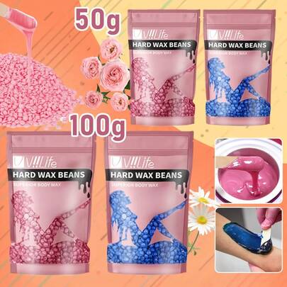 Viilife Yovanpur巴西硬蜡豆，脱毛专用，敏感肌肤适用，家用脱毛蜡珠，适用于面部、眉毛、腿部