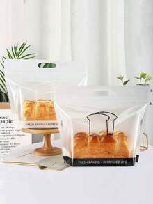 7pcs/Set Transparent Sliced Bread Packaging Bags, Hand-Held Whole Wheat Sliced Bread Bags - Multicolor - View 8