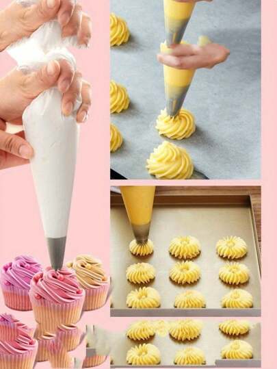 50/100pcs Thick Disposable Piping Bags, Sugar Coated Piping Bags, Pastry Bags, Wrapping Bags, Icing Bags, Used For Cake Decoration, Baking Tools, Kitchen Small Tools, Wedding Cake Decoration Kitchen Supplies, Kitchen Accessories, Decorative Essential Wedding Gifts Summer Birthday Beach Back To School School Supplies Room Decor