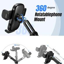 Car Cup Holder Mobile Phone Holder Universal 2-In-1 Car Water Cup Expansion Bracket Adjustable Base Compatible With IPhone, Android Phone, Gift For Birthday, Family, Friends Car Accessories, Car Phone Holder - Black - View 13