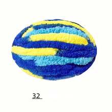 250克超厚冰纱毯，手工编织DIY线，粗雪尼尔靠垫/宠物床纱，适用于冰岛围巾、帽子、针织项目，质地柔软 - 彩色 - 查看 23