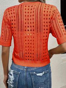 Plus Size Women Summer Casual Fashion Short Sleeve Knit Cardigan