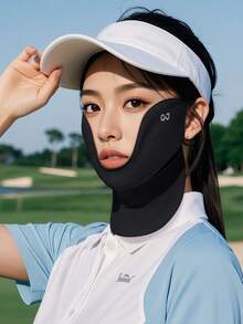 GOLOVEJOY 1 件女士夏季骑行防晒冰丝高尔夫面罩，带水钻图案，多功能 U 型设计，透气防晒面罩，遮盖眼睛、脸颊、颈部 - 男女通用 - 彩色 - 查看 6