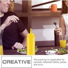Innovative Fake Ketchup Bottle Prank Toy, Funny Fake Salad Seasoning Bottle, Startling Gag Relieve Stress Prank Prop, Seasoning Bottle Toy, Realistic Salad Dressing Squeeze Bottle Fake Spray Bottle, Applicable For Kitchen, Dining Room, Bedroom, Party, Daily Use - Multicolor - View 4