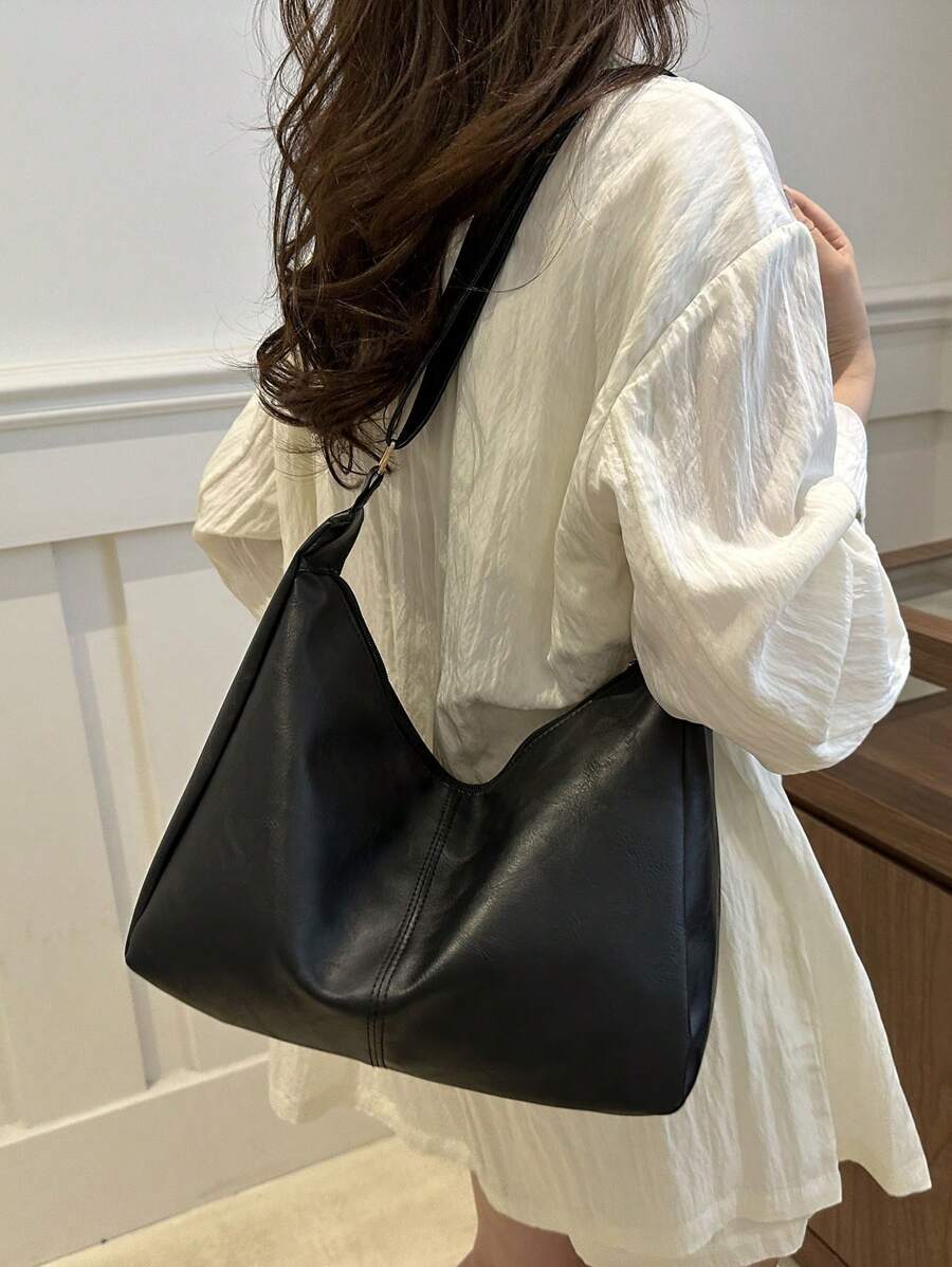 Fashionable Versatile Solid Color Casual Minimalist Crossbody Bag