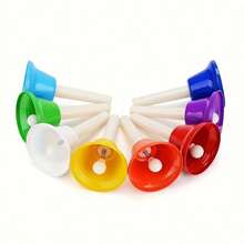 8pcs Hand Bell Set - Multifunctional Musical Instrument Suitable For Music Lovers, Students And Teachers - Durable, Easy To Play, Suitable For Classroom, Performance And Practice, Portable Instrument, With Handle - Suitable For Holiday Celebrations