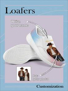 PLUS SIZE Custom Wide Fit Men's Loafers Casual Boat Shoes, Walking Easy Slip On Sneakers For Men Fashion Flat Shoes Comfortable Leisure For All Season