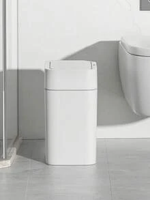 Papelera con sensor inteligente, tapa adecuada para el hogar para el baño, la sala de estar, la cocina, la oficina y el exterior - Blanco - Ver 4