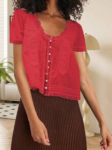 Women Blouses & Shirts - Red - View 3