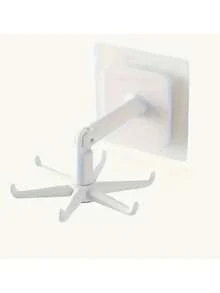 2pcs 360° Rotatable Pot Rack - No Drilling Required, Wall-Mounted, Expandable Black Plastic Kitchen Organizer Rack With Round Ceiling Storage Shelf, Suitable For Spoons, Ladles And More - Multicolor - View 9