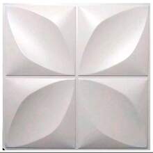KIT 100 3D PVC PLATES WALL COVERING FOR BEDROOM LIVING ROOM KITCHEN - White - View 2