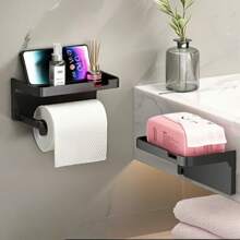 1 pièce Boîte de rangement pour serviettes en papier de cuisine/salle de bain, support et organisateur, rack de rangement à double usage, accessoires de toilette/salle de bain, accessoires de salle de bain d'hôtel (convient uniquement pour les articles de moins de 2 kg)