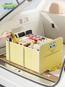 SPONGEBOB 1 Stück Auto Kofferraum Aufbewahrungsbox - Essenzielles Autozubehör, Autolagerbehälter, praktischer Fahrzeug-Organizer für das Autoinnere.