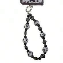 keshengtai 1pc Beaded Metal Ring Bracelet, Suitable For All Phone Cases (Phone Cases Not Included) - Grey - View 2
