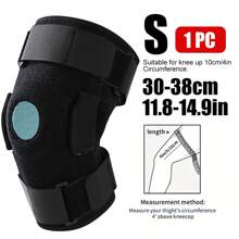1 Pc- Open Wear Adjustable Knee Support Brace With Side Stabilizers & Patella Gel Pad For Men & Women, Compression Knee Brace, Stable Support Of The Knee, For Gym, Running, Fitness, Workout, Basketball - Black Gym Accessories Knee Support