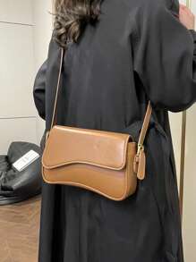 Simple & Fashionable Casual Solid Color Shoulder Bag