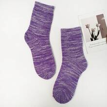 KIT 6-12 Pairs Women's Thick, Warm, Mixed Color, Calf-Length, Terry Socks, Size 34-40 - 6 pares - 查看 5