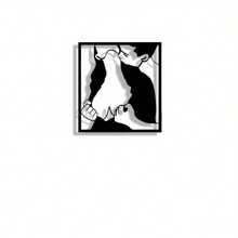 1pc Elegant And Minimalist: An Elegantly Designed Metal Plate For Christmas, Depicting An Artistically Affectionate Couple. It Is A Wall Art Piece. Suitable For Offices