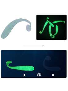 SOUGAYILANG 10/30/50pcs Artificial Soft Lure,5cm/1g Lifelike Worm Lure,Simulated Fish Tail Motion,Silicone Fishing Lures,For Freshwater And Saltwater,Bass Fishing Gear Tackle - Multicolor - View 5