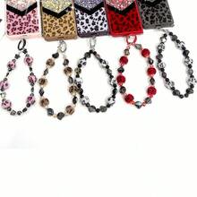 keshengtai 1pc Beaded Metal Ring Bracelet, Suitable For All Phone Cases (Phone Cases Not Included) - Grey - View 5