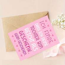 Birthday Card For Dad (With Envelope) - Dad's Birthday Gift, Father's Day Gift, Anniversary Gift - Gift From Daughter To Dad - Dad's Birthday Gift, Mother's Day Gift, Wedding Gift, Boyfriend Gift, Thank You Card, Graduation Gift, Bride Gift