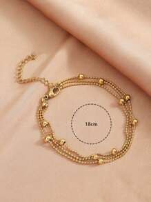 1 pieza Pulsera de cadena de acero inoxidable de mujeres para fiesta , tener una cita , trabajar