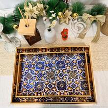 Household Tray Light Luxury Tray Light Luxury Rectangular Tray Household Tea Cup Plastic Tray Tea Tray - Multicolor - View 2