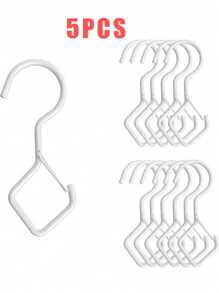 5pcs Heavy Duty S-Shaped Hooks With Safety Latch Design,Rustproof Metal Hooks For Hanging With Safety Buckle Design,Kitchen And Closet Hanging Hooks,Suitable For Plants, Pots, Towels And Bags,Hanging Plants