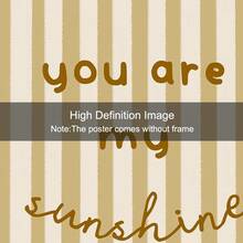 1pc Unframed/Framed Boho You Are My Sunshine Typography Nursery Wall Art Poster Cute Minimalist Baby Kids Room Aesthetic Decor Scandinavian Art Painting For Children Room,Playroom,Bedroom,Living Room,Modern Home Decoration - Multicolor - View 5