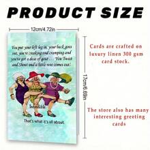 1pc, Funny Friendship Greetings Card. Send To A Best Friend. (With Envelope) Creative Granny Pattern Design. Suitable For Any Occasion, For Friends Classmates Coal Digging Friendship Greeting Card (12cm/4.7inx17cm/6.7in)