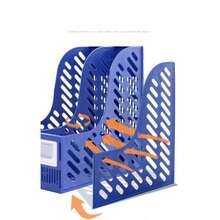 1pc Thick 4-Tier File/Document Holder Desktop Organizer Storage Rack, Office Supply - one-size - View 2