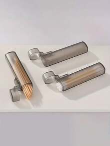 3件装便携式牙签棉签收纳盒 - 带盖塑料旅行牙签盒，多功能口袋大小收纳盒，适用于家庭、办公室、露营和旅行 - 家用工具