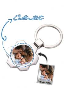 1pc Custom Silver Stainless Steel Bottle Opener Keychain, Custom Halloween Gift, Christmas Gift Keychain, Custom Metal Keychain, Customizable Picture Bottle Opener Keychain, Perfect Gift For Father, Boyfriend, Christmas Gift, Valentine's Day Gift