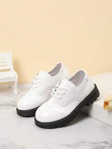 Zapatos de estilo primavera/otoño para niños, zapatos escolares informales y de exterior con estilo británico - Blanco - Ver 1