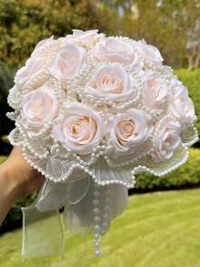 1PC Pearl Decorative Wedding Bouquets For Bride Wedding Bridal Shower Centerpieces Valentine's Day Accessories - Multicolor - View 16