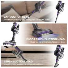 Inse Cordless Vacuum Cleaner, 60KPa Strong Suction Power & 50 Min Runtime, Cordless Vacuum Cleaner With A 1.3L Dust Collection Box, 6*2500mAh High Capacity Batteries, For Hard Floors, Carpets, Sofas And Car Seat Cushions - Phích cắm loại C của EU (220-240V) - Xem 5